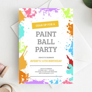 11th Birthday Invitation INSTANT DOWNLOAD eleventh birthday invite,