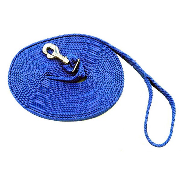 Horse Soft Braided Lunge Lead 8.5 Metres With Hand Loop & Snap Vibrant Colours