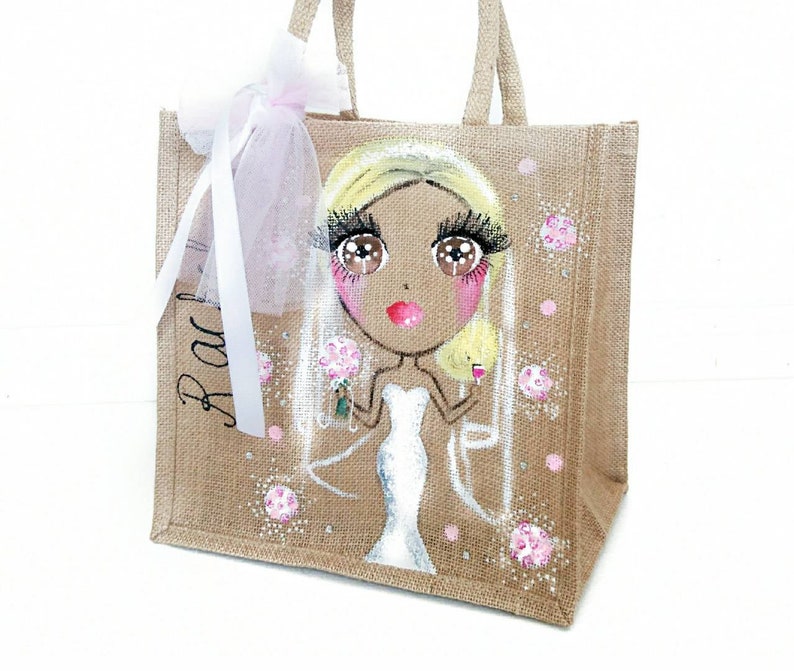personalised bride bag