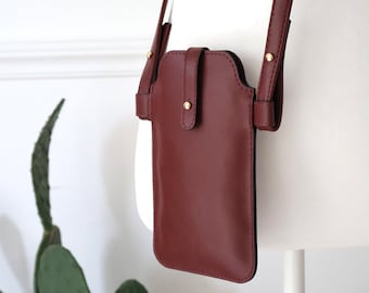 Crossbody phone bag, Minimalist Bag, iPhone vegan leather bag