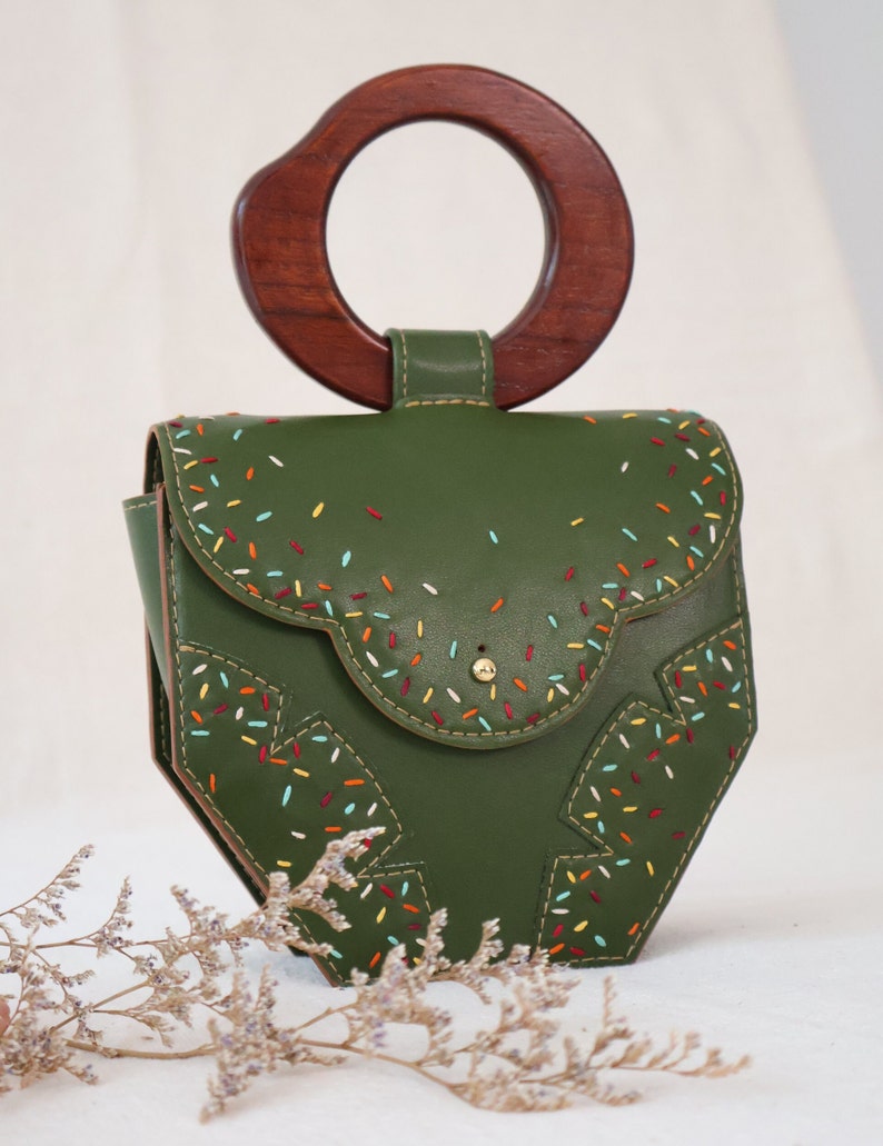 2023 Grand Prize Winner Etsy Design Award, Small Crossbody Bag, Vegan Leather Convertible Bag, Boho Style Bag, Leather Belt Bag image 5