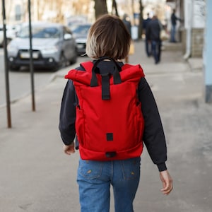 Backpack Roll Top / Laptop Rolltop / Women backpack / Men backpack / Backpack for travel / Water Resistant Travel Rucksack