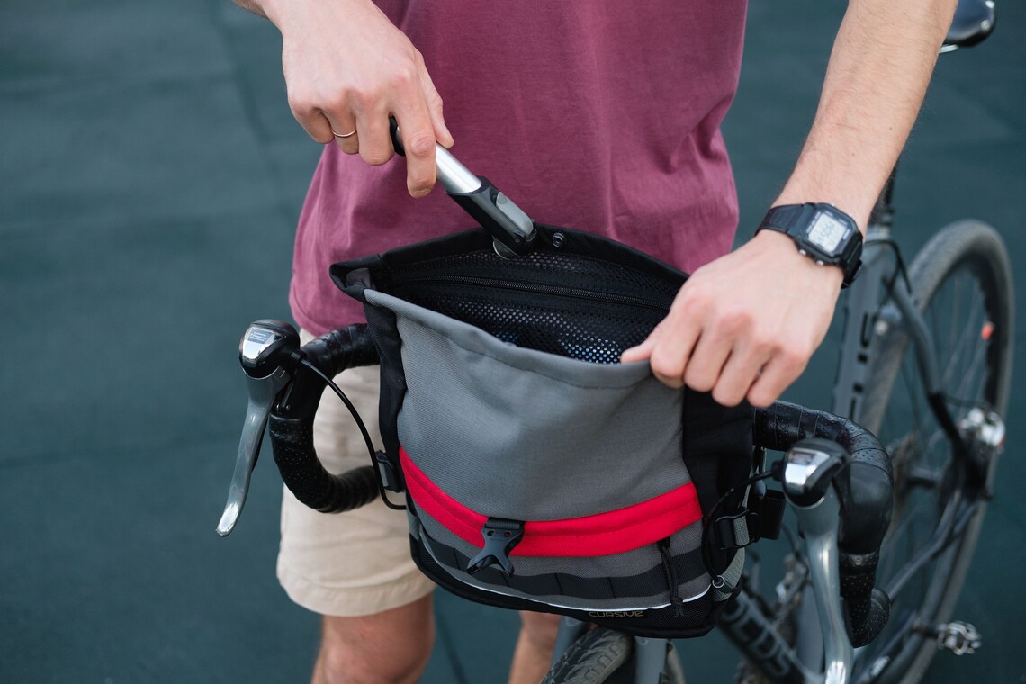 Roll Top Fanny Pack / Bicycle Handlebar / Bike Packing Etsy