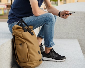 Backpack Roll Top / Laptop bag / Women backpack / Men backpack / Backpack for travel / Rucksack