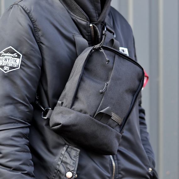 Sling Bag Black Large Shoulder Bag Travel Bag Bag for Men