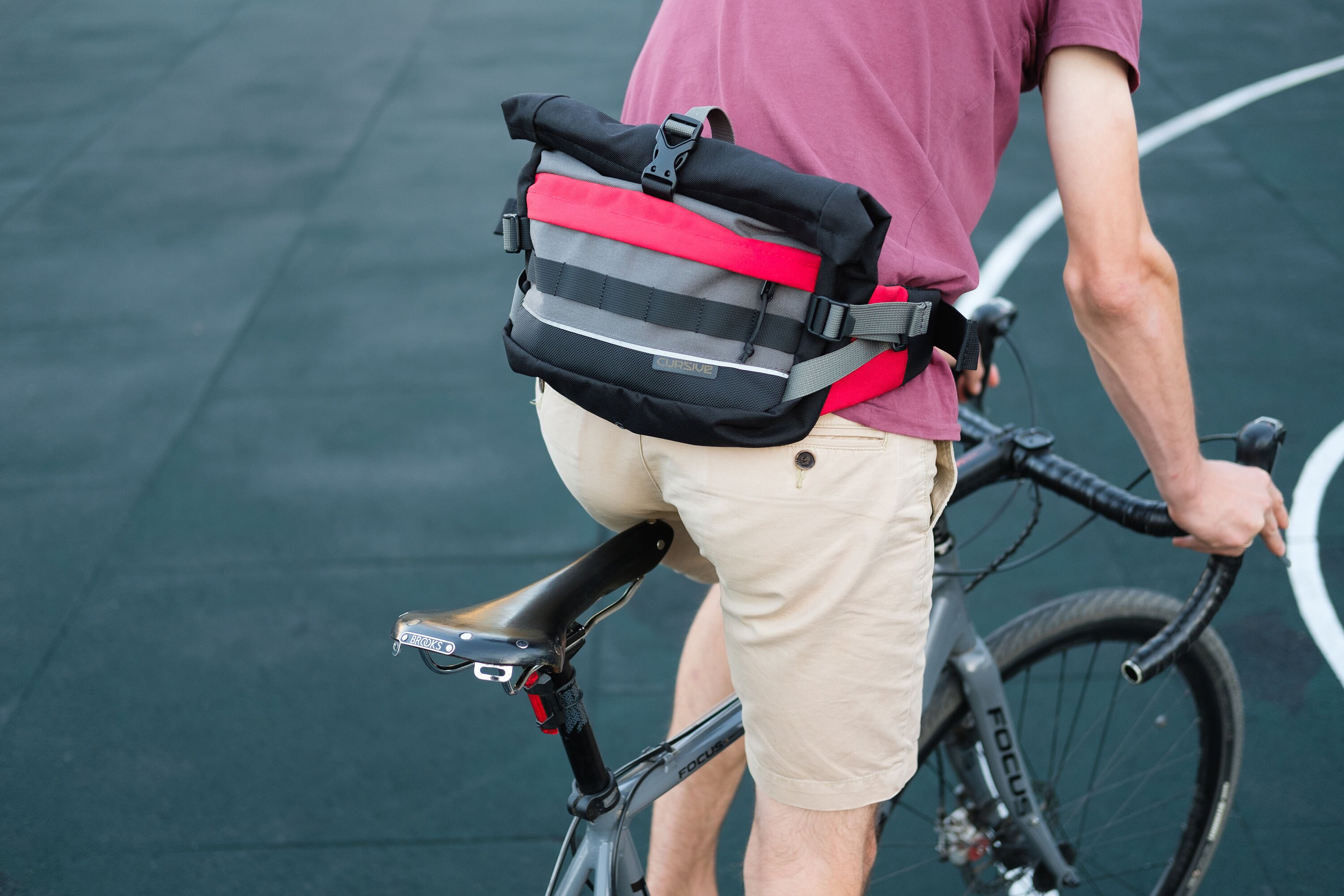 Roll Top Fanny Pack / Bicycle Handlebar / Bike Packing Etsy