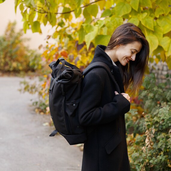 Cordura Roll Top Backpack: 15in Laptop Bag, Travel Rucksack - Etsy