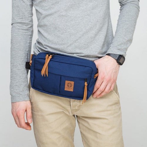 Blue Fanny Pack / Hip Pack / Hip Bag / Waist Pack / Leather Etsy