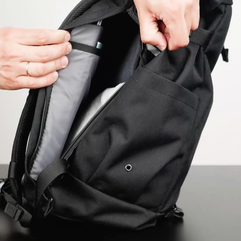Backpack Roll Top / Laptop bag / Women backpack / Men backpack / Backpack for travel / Water Resistant Travel Rucksack image 3