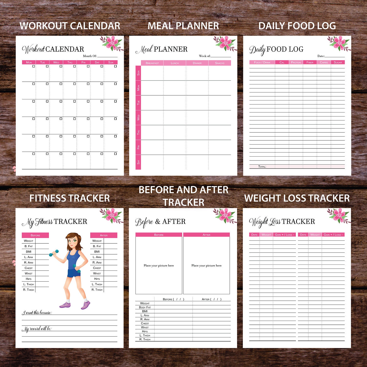 Weight Loss Planner Happy Planner Fitness Happy Planner Etsy