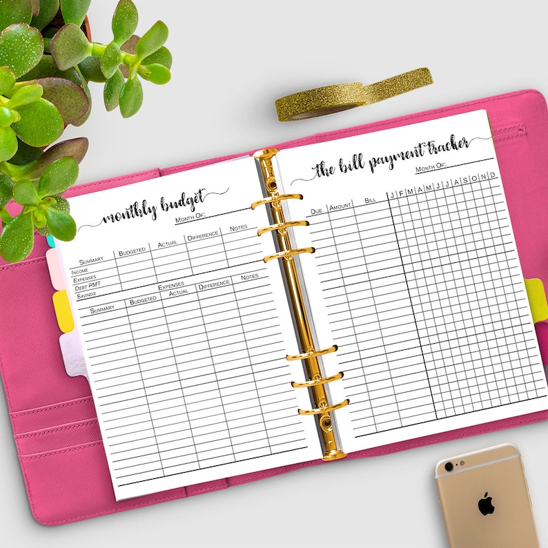 budget planner binder