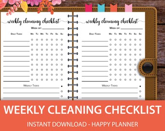 Cleaning Planner, Happy Planner Cleaning, Happy Planner Checklist, Happy Planner Printable Pages, Happy Planner Pages, Happy Planner Inserts