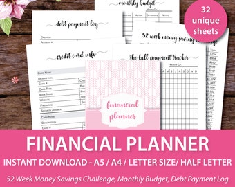 Budget Binder, Financial Planner, Budget Planner, Financial Planner Inserts, Financial Binder, Budget Printable