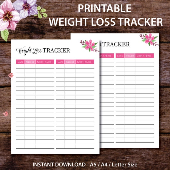 weight loss tracker weight loss journal weight loss planner etsy