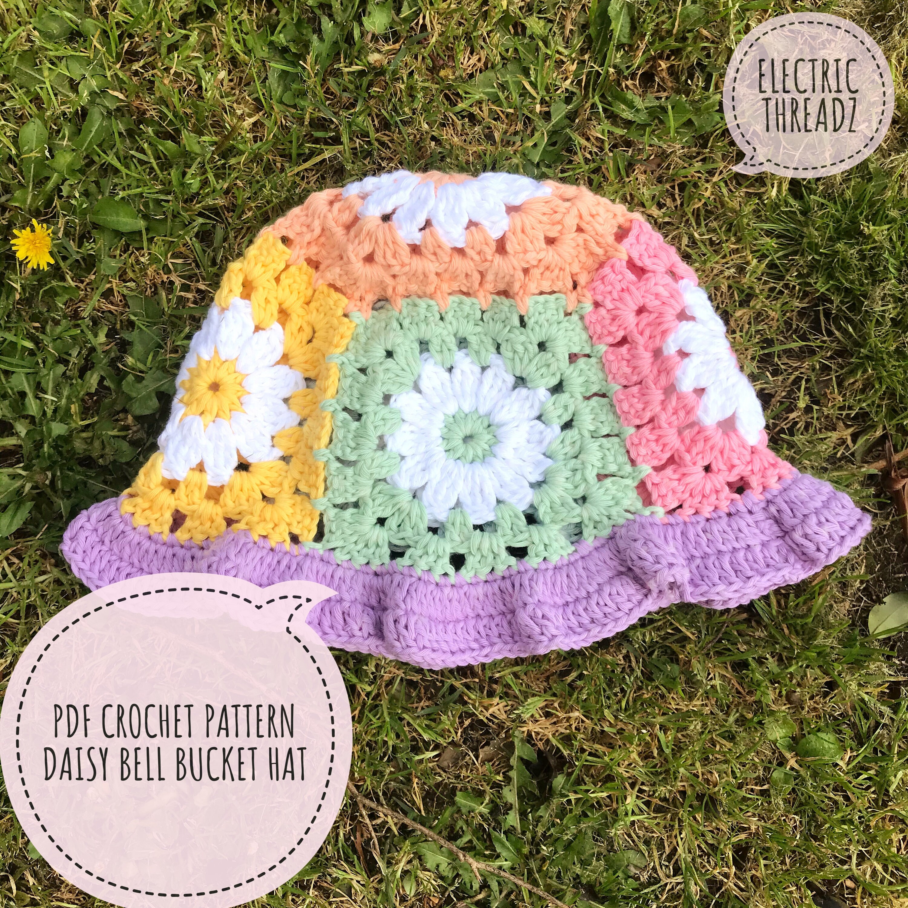 Daisy Bell Bucket Hat Pattern PDF 