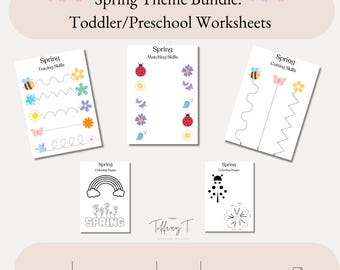 Spring Activity Worksheets for Toddlers - Printable Learning Activities (Ages 2-5)