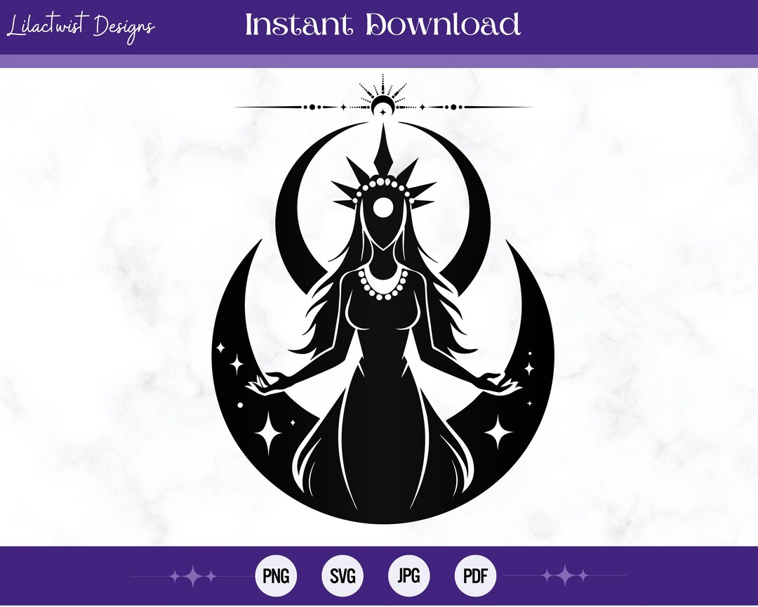 Pagan Goddess SVG | Goddess Deity Cut File | Digital Download - Etsy