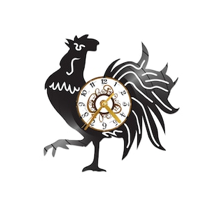 SPEDIZIONE GRATUITA!! Album in vinile a tema Gallo Record Clock realizzato negli Stati &gt; USA &lt;