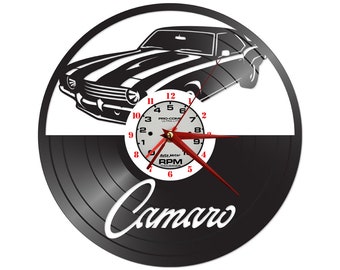 FREE Shipping!!FREE SHIPPING!! Camaro themed vinyl record clock