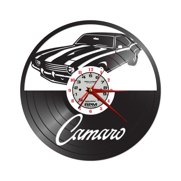 FREE Shipping!!FREE SHIPPING!! Camaro themed vinyl record clock