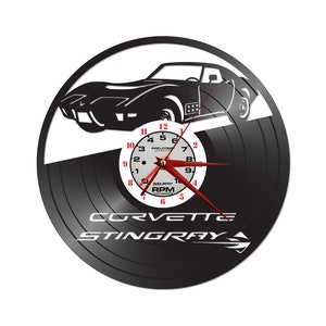 FREE Shipping!!FREE SHIPPING!! Corvette Stingray Vinyl record clock