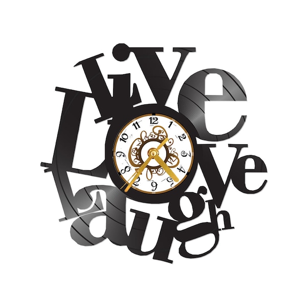 Live Laugh Love Clock Etsy