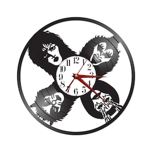 Vinyl record clock **FREE SHIPPING ** Vintage - Re-purposed  - Records for wall
