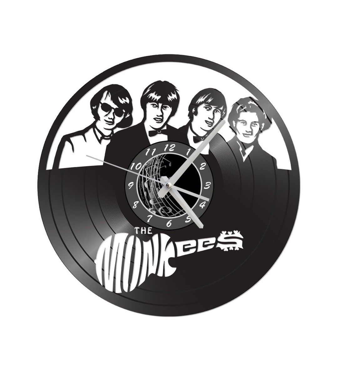 Vinyl Record Clock Wall Clock Suitable With Monkees Decor Records for
