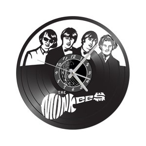 Vinyl record clock wall clock suitable with monkees decor records for wall vinyl for walls