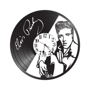 Vinyl record clock FREE SHIPPING records for wall vintage re-purposed record clock wall clock image 1