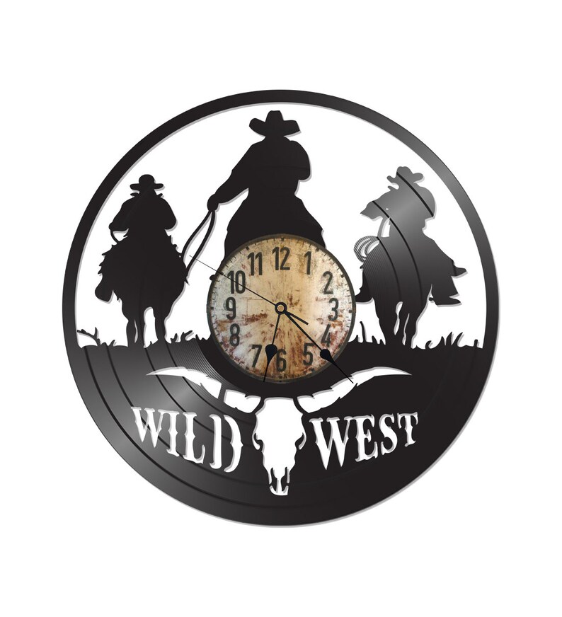 Team Roping Wall Clock FREE Shipping!!vintage, Re-purposed Vinyl Record Clock Roping Horses - Etsy