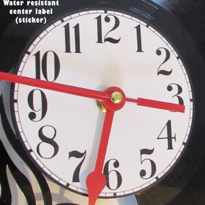 Vinyl record clock FREE SHIPPING Cash records for wall vintage re-purposed record clock image 3