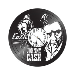 Vinyl record clock FREE SHIPPING Cash records for wall vintage re-purposed record clock image 1