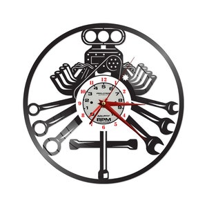 Motor/mecánico de reloj de discos de vinilo ** ENVÍO GRATUITO dentro de EE.UU.** - discos para pared - vintage - reloj de discos reutilizado - reloj de pared