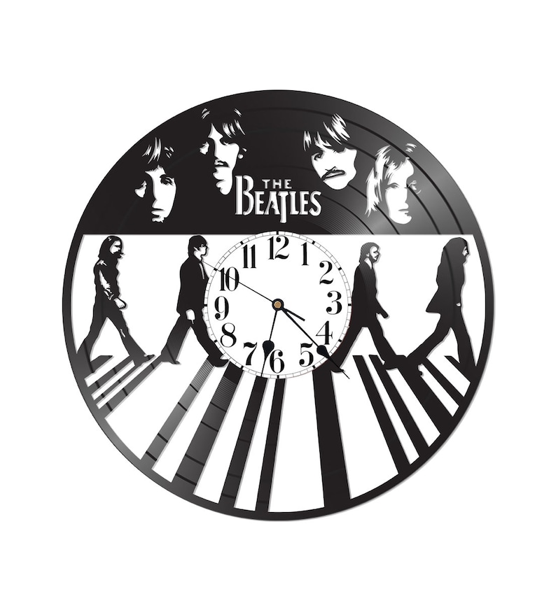 Vinyl record wall clock FREE SHIPPING in USA vintage re-purposed vinyl record image 1