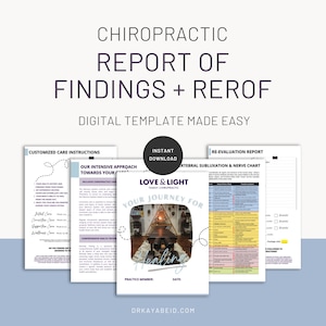 Chiropraktik Befundbericht Canva Vorlage Digital Sofort Download