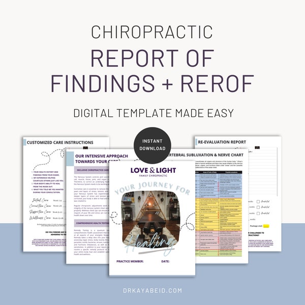 Chiropractic Report of Findings Template Etsy Chiropractic Report of Findings Template Etsy
