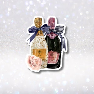 Champagner Aufkleber - Wasserfeste Aufkleber für Wasserflaschen, Hochzeiten und Brautjungfern - Perfektes Champagner Geschenk - Geschenk für Sie - Kindle Pop
