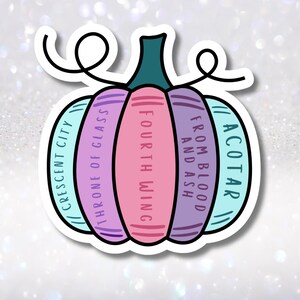 Pegatinas personalizadas para Bookstack - Rastreador de lectura de otoño con calabaza - Pops de otoño para Kindle - Regalos para amantes de los libros - Calcomanías para iPad con temática de otoño - Regalos en frascos TBR