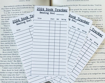 Custom Book Tracker Bookmark - Reading Log - Habit Tracker - Library Card Page Holder - Challenge Club - Book Club Gifts