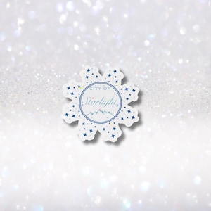Pegatina holográfica de copo de nieve inspirada en ACOTAR de Night Court - Calcomanía de vinilo City of Starlight - A court of thorns and roses Amuleto para Kindle Velaris
