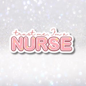 Krankenschwester Aufkleber Lustiger rosa Nursing Aufkleber - Geschenke für Krankenschwestern RN Abziehbild Krankenschwester Wasserflasche Aufkleber - Doktor - EMD Kindle Laptop Decor