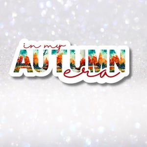 In My Autumn Era herfst vinylsticker - Pumpkin Spice Fall Lover Decor - Tafeldecor - Goodiebag cadeau Vinyl Kindle Charm - Autumn Leaves Pops