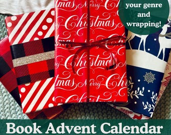2026 Book Advent Calendar, Blind Date with a Book Box Personalized Gift, Custom Mystery Book Gift for Readers, Pick Your Genre Book Box