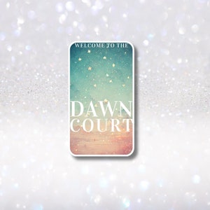 ¡Calcomanía de vinilo de ACOTAR Dawn Court! Calcomanía TOG de A court of thorns and roses; Velaris; Rhysand; Amuleto Kindle; Calcomanías para amantes de los libros; Calcomanía para amantes de los libros