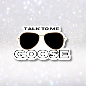 Top Gun Talk mit mir Gans Aufkleber - Pop Kultur Aufkleber - Maverick Kindle Pop - Laptop Hydroflask Wasserflasche Dekor - Kindle Anhänger - Kampfjet