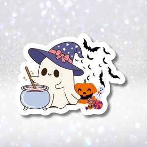 Sticker Schattig spook - Spooky Halloween-pompoendecoratie - Sticker Halloween Candy Bats - Autumn Vibe Kindle Pops - Goodiebag Halloween-feest