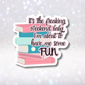 Adhesivo de vinilo Bookstack - Regalos divertidos para amantes de los libros - Adhesivo con letras de canciones - Amuleto para Kindle - Adhesivo divertido para amantes de los libros - Adhesivo para botella de agua para iPad