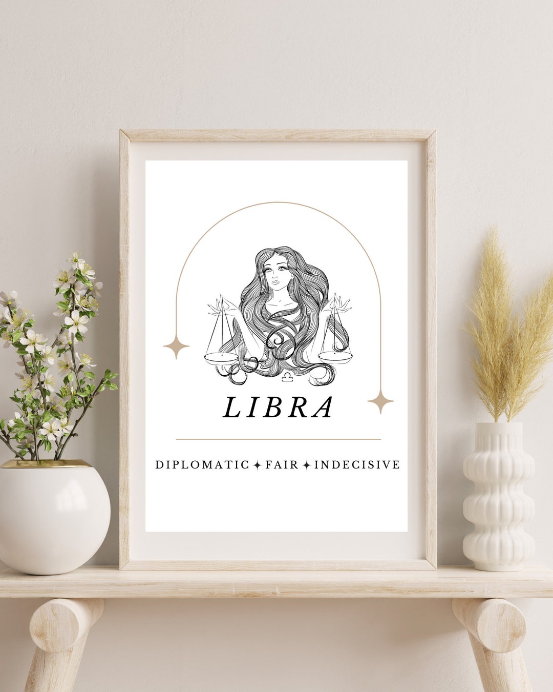Libra Print. Zodiac Printable, Libra Printable Gifts, Zodiac Sign, Libra Digital Download, Wall ...