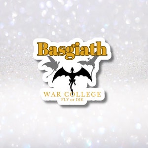 Drakensticker geïnspireerd door vierde vleugel - unieke sticker Rebecca Yarros - leesgrage merchandise - sticker Basgiath War College - Xaden en Violet cadeau